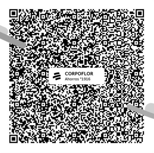 QR code enabling users of the Banco Colombia app to donate